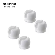 【日本Marna】日本製吸盤式牙刷架2件組(2入/組)(2.8*2.2CM)(原廠總代理)  白色