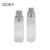 【WOKY 沃廚】ECOZEN 透明瓶600ml+800ml 600ml-淺灰+800ml-淺灰