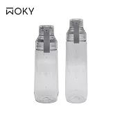 【WOKY 沃廚】ECOZEN 透明瓶600ml+800ml 600ml-深灰+800ml-深灰