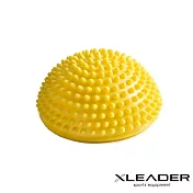 【Leader X】小型波速球/瑜珈球/小地雷足底按摩/半圓球/平衡球(三色任選) 黃色