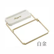 【E.dot】水槽可折疊鐵藝濾網架 -2入組 白金