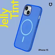 犀牛盾 iPhone 15 (6.1吋) JellyTint(MagSafe 兼容)磁吸透明防摔手機殼(抗黃終生保固)- 激光藍