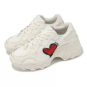 Puma 休閒鞋 Pulsar Wedge Wns CN Heart 女鞋 米白 紅 皮革 厚底 增高 愛心 39867401 22.5cm BEIGE/RED