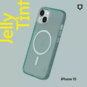 犀牛盾 iPhone 15 Plus (6.7吋) JellyTint(MagSafe 兼容)磁吸透明防摔手機殼(抗黃終生保固)- 憂墨綠