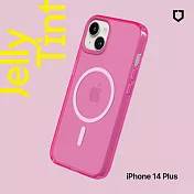 犀牛盾 iPhone 14 Plus (6.7吋) JellyTint(MagSafe 兼容)磁吸透明防摔手機殼(抗黃終生保固)- 粉漾桃