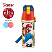日本 Skater 不鏽鋼直飲保溫水壺(470ml)- 瑪利歐