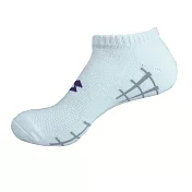 【LOTTO 義大利】男 TOP 9 彈力機能氣墊裸襪- FREE 白