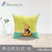 【mexsmon 美思夢】泰迪熊抱枕-藍色/灰色/綠色/粉色 2個(48cmx48cm/個) 綠色