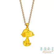 甜蜜約定2SWEET 旅人史奴比Snoopy硬金墜子  送玫瑰鋼項鍊