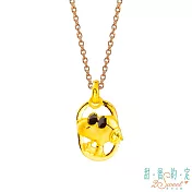 甜蜜約定2SWEET 小小英雄史奴比Snoopy黃金墜子  送玫瑰鋼項鍊