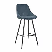 E-home Martin馬丁固定式流線吧檯椅-坐高67cm 3色可選 藍色