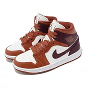 Nike 休閒鞋 Wmns Air Jordan 1 Mid Sky J Orange 女鞋 男鞋 紅棕 咖啡 BQ6472-200
