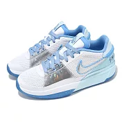 Nike 籃球鞋 JA 1 SE GS 大童 女鞋 白 水藍 Morant All-Star 全明星賽 FJ1266-400