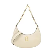 MARC JACOBS THE CURVE皮革鏈帶手提/肩揹包- 米白