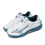 Mizuno 排球鞋 Thunder Blade Z 男鞋 女鞋 白 藍 緩衝 入門款 羽排鞋 室內運動 美津濃 V1GA2370-21
