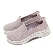 Skechers 休閒鞋 Go Walk Arch Fit 2.0 Slip-Ins 女鞋 寬楦 紫白 套入式 懶人鞋 125315WMVE