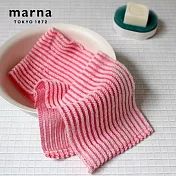 【日本Marna】日本製泡工廠沐浴澡巾(原廠總代理) 粉色