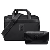 LONGCHAMP BOXFORD系列帆布兩用旅行袋(附盥洗包) 黑