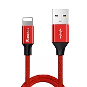 【Baseus倍思】藝紋系列 USB to IOS 充電傳輸線 120cm 紅色