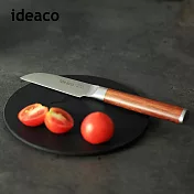 【日本ideaco】木質風握柄鉬釩鋼小型料理刀(80mm)- 櫻桃木紋柄