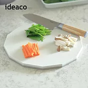 【日本ideaco】13邊形雙面銀離子抗菌砧板-M- 白/沙白