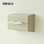 【日本ideaco】加深型ABS壁掛/桌上兩用面紙架- 沙白