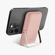 UNIQ Hoveo 5000mAh 20W支架款磁吸行動電源 支援磁吸 粉色