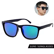 【SUNS】抗UV太陽眼鏡 時尚韓流方框墨鏡 男女適用 顯小臉經典款 S608 綠水銀