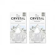(2盒超值組)美國CRYSTAL-長效淨味約24小時礦物鹽身體除臭石-無香款140g/盒(晶燦綺肌體香石,運動異味消臭石,全天乾爽體香膏)
