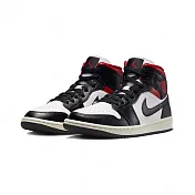 W Air Jordan 1 Mid Black Gym Red 黑紅 BQ6472-061 US5 黑紅