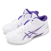 Asics 籃球鞋 GELHoop V16 男鞋 女鞋 白 紫 抗扭 緩衝 運動鞋 亞瑟士 1063A078102 29.5cm WHITE/GENTRY PURPLE