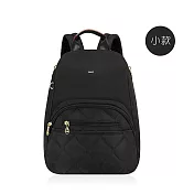 【OMC】葫蘆紋側拉鍊防盜後背包23399(小款無胸扣) 黑色
