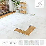 Playzu 臺灣製環保無毒歐美設計現代風防水巧拼地墊58cm(6片組) 秋之楓葉(卡其)