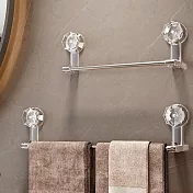 CS22 輕奢簡約吸盤免打孔浴室毛巾架 透明款