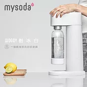 【加贈水瓶2入】mysoda北歐木質氣泡水機(白)WD002-W  (白)WD002-W