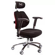 GXG 雙軸枕 雙背電腦椅(鋁腳/2D滑面金屬扶手) TW-2604 LUA6