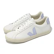 Veja 休閒鞋 Esplar Logo Leather 女鞋 白 藍 皮革 法國 經典小白鞋 EO0203650A