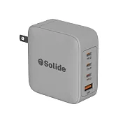 solide 索力得 140W GaN氮化鎵超快速充電器（附贈充電線、收納袋） 灰色