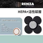 適用 Health Banco小漢堡 e2F HB-R1BF2025/R2BF2025 HEPA濾網 + 脫臭活性碳濾網 濾芯 濾心