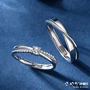 【Sayaka紗彌佳】特降 對戒 戒指 週年 情人節禮物 925純銀愛無止境真愛永恆對戒 盒裝送禮 禮物 V款-愛的擁抱