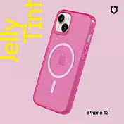 犀牛盾 iPhone 13 (6.1吋) JellyTint(MagSafe 兼容)磁吸透明防摔手機殼(抗黃終生保固)- 粉漾桃