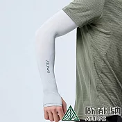 【ATUNAS 歐都納】涼感3D套指袖套A1ACEE01N/彈性無縫/防曬透氣/戶外登山健行/路跑單車 F 淺灰