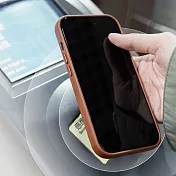 ABSOLUTE LINKASE 悠遊卡官方認證一嗶就過MagSafe悠遊嗶嗶殼_皮革款 iPhone 15 Pro Max 6.7吋專用 (多色可選) 焦糖棕