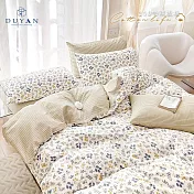 《DUYAN 竹漾》台灣製 40支精梳棉單人二件組＋雙人鋪棉兩用被 / 杏花春色