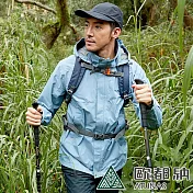 【ATUNAS 歐都納】男款綠森林防水透氣輕量外套A1GACC01M/防風透氣排汗* L 巖灰藍