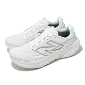 New Balance 慢跑鞋 Fresh Foam X 1080 V13 2E 寬楦 男鞋 白 金屬銀 運動鞋 NB M1080W13-2E