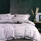 【AGAPE 亞加．貝】頂級60支 100%純天絲 雙人加大6x6.2尺 四件式兩用被床包組 傾心粉 粉色