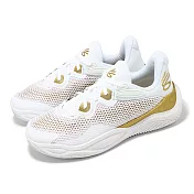 Under Armour 籃球鞋 Curry Splash 24 AP 男鞋 白 金 網布 緩衝 低筒 咖哩 運動鞋 UA 3027262101