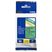 Brother 護貝標籤帶 TZe-731/TZ-731 (12mm 綠底黑字) 原廠公司貨