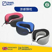 【Travel Blue 藍旅】 涼感頸枕 涼感好收納頸枕 (2色可挑) 藍色